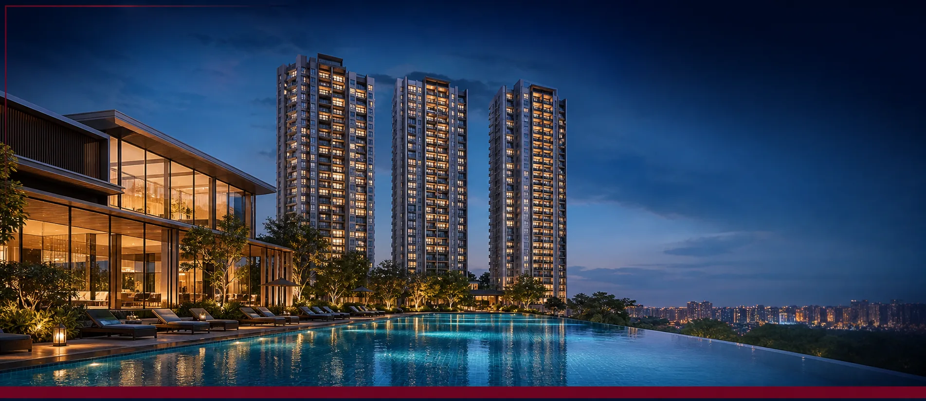 Premium clubhouse, pool and residential towers at Hero Homes Sector MU
